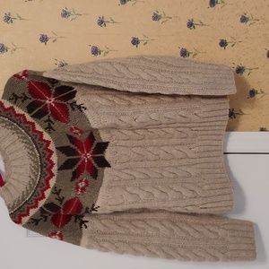 Ralph Lauren cable knit pullover mock turtleneck size L